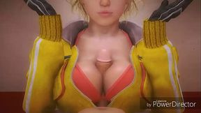 Cindy amaciando um grosso pau entre seus lindos seios