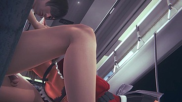 Femboy Yaoi - Nobu blowjob in subway - Sissy crossdress Japanese Asian Manga Anime Film Game Porn Gay