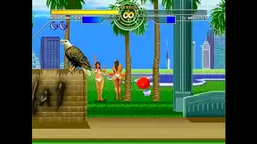 Queen Warrior Faces Fierce Mugen Duel with Seductive Combat Flair