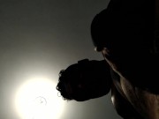 Muscle Latino daddy swinging his cock and showing off his tattoos