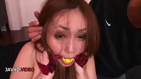 Yayoi Orikasa enjoys intense Japanese bondage and toy gangbang with her