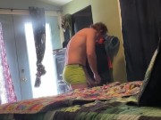 Roommate dirty panties.  Close up ginger jerk off. Fit  construction worker