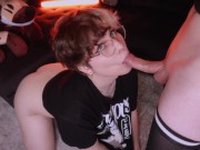 Femboy On the cheerleading team loses bet and gets covered in Cum