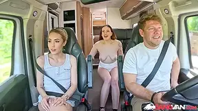 Redhead Abbey Margot Rides Van And Hard Cock In Front Of Jealous Girlfriend! - Michael Fly