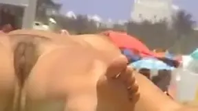 Beachside Bliss: Homemade Video Captures Pussy's Sultry Sunbathing Moments