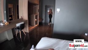 Skinny Redhead Amateur Thai teen 18+ Cherry Fucked By Big White Cock In A Hotel