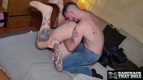 BAREBACKTHATHOLE Tattooed Igor Lucios Has His Ass Demolished By Ricky Hard
