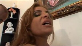 Italia slut banged by two man with hard cock who want to cum on her mouth - DVD