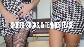 Skirts, Socks and Tennies Tease