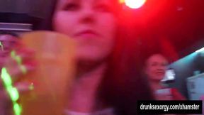 Beautiful pornstars fuck in a club