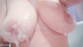 Boobs tease selfie video