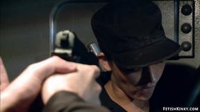 Bank robber bound & screwed