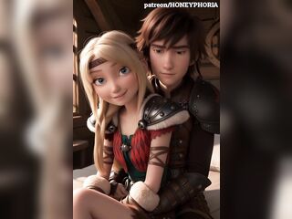 Astrid Hofferson and Hiccup filming their 1st sex movie scene How to teach your Dragon CG toon animation
