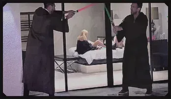 Chloe Temple Sword Fight Turns to Oral Sex