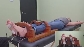 Electro punishment bell game with Alexa Green (multicamera body-feet - 4K)