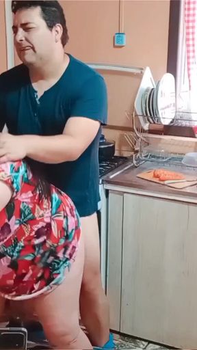 Sex in the Kitchen When Stepmom Opens the Refrigerator