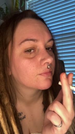 Smoke sesh with French inhale- full vid on OF