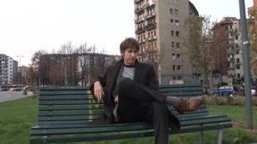 Hot hairy mature in black stockings fucked like a bitch by younger boy