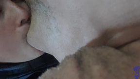 Suckling on Step-fathers Bra-stuffers while home alone