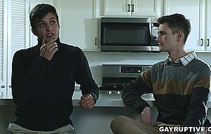 Threesome sex with stepbrothers Elliot Finn and Trevor Harris