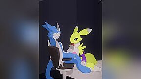 Renamon Have Blowjob Exveemon