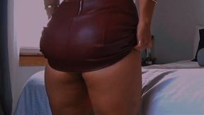 Leather upskirt farts