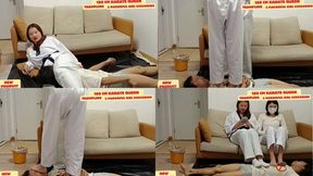 180cm, 78kg Karate Girlfriend Powerful kick and scissors, Game 3, Round 6