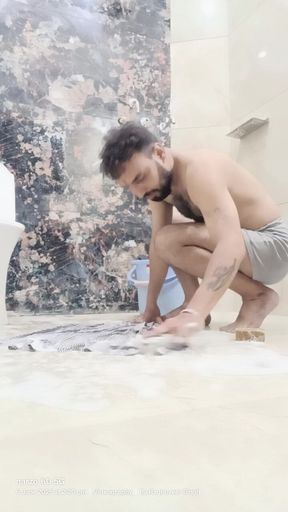 Indian Stepfather Stepdaddy Enjoy Shower