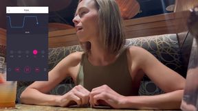 Cumming Hard In Public Restaurant With Lush Remote Controlled Vibrator