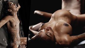 Latina ebony big tit girls get filled with insane amounts of cum