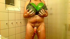 Showering With Big Balloon Tits