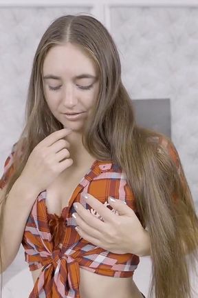 Mara Giri Masturbates for Us and Shows off Her Meaty Full Lipped Pussy