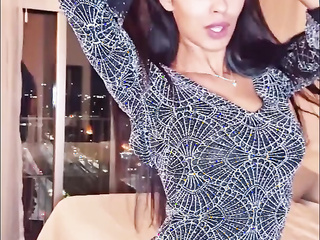 ”#longhair #sparklydress #minidress”