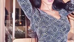 ”#longhair #sparklydress #minidress”