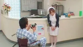 Glamorous Japanese Nurse Gives Blowjob to Her Patient