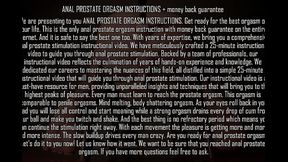 ANAL PROSTATE ORGASM INSTRUCTIONS - money back guarantee