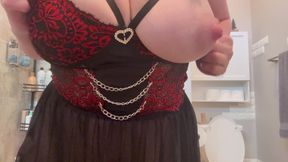 Big Titty Milky MILF Masturbates