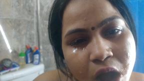 Step Uncle Surprises Step Niece in Bathroom - Steamy Blowjob &amp; Hard Fuck