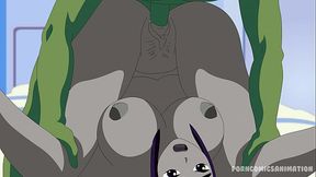 Teen Titans XXX Porn Parody - Raven &amp_ Beast Boy Animation (Hard Sex) ( Anime Hentai) DEMO