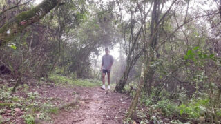 Amateur guys with massive cocks stroke and fuck outdoors