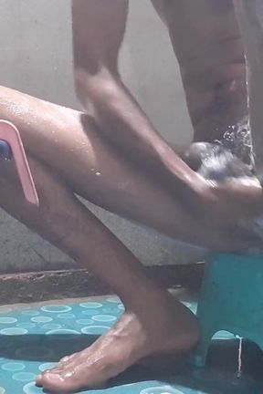 Bathroom Shower Home Indian Man Big Black Cock