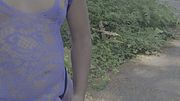 Inverted penis masturbating on public trails