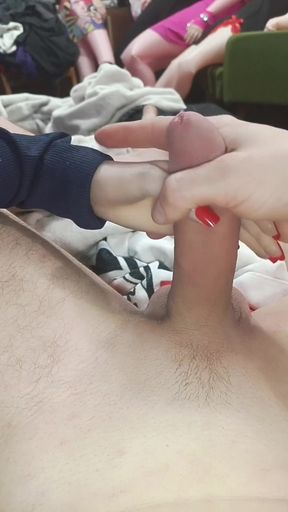 Red Nails Handjob &amp; Footjob