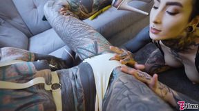 Burlesque Beautys Big Boobs And Strap-on Anal