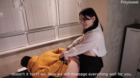 Prostate Massage Heals Guy by Girl Doctor