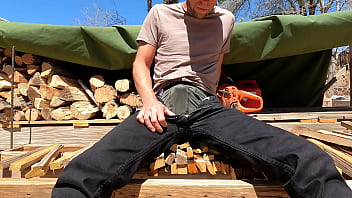 New black jeans get soaked in my backyard
