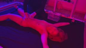 Aira – Tickle Experiment with Lotion in X-Frame Bondage