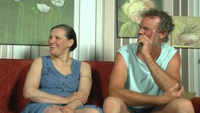 German sluts sharing big dick in amateur threesome