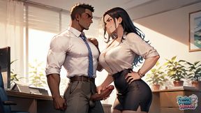A Luxurious Transvestite Fills the Office with Her Butt Goodness in an Outstanding Femboy Porn Debut!