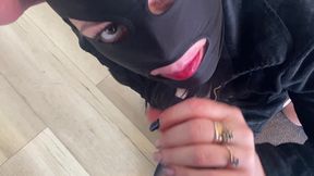 full body fishnet blowjob – cum on my clothes